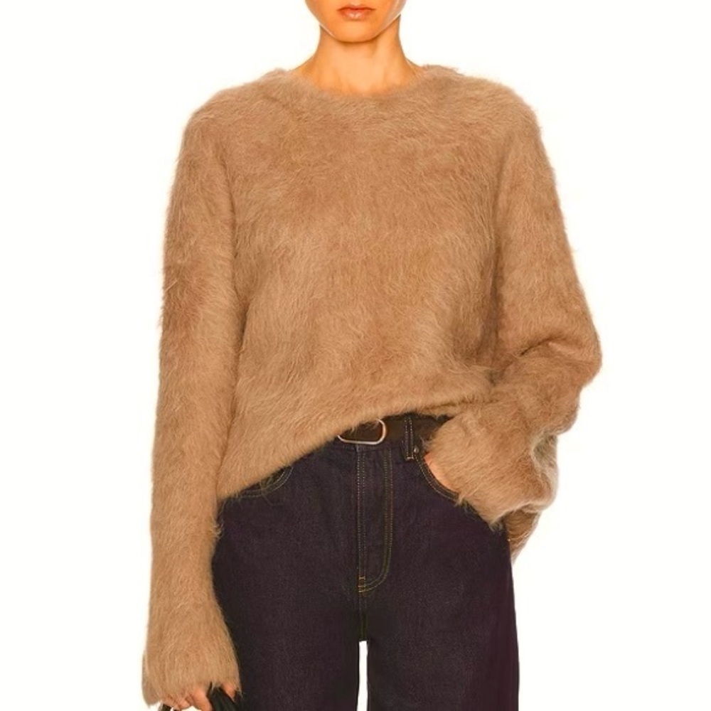 Toteme Boxy Alpaca Blend Knit Long Sleeve Oversized Sweater M/L